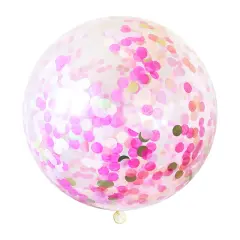 Jumbo Confetti Balloon - Pink Party