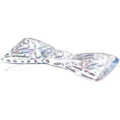 Silver Mylar Cool Bow Tie Butler Doctor Gangster Clown Nerd Costume Accessory