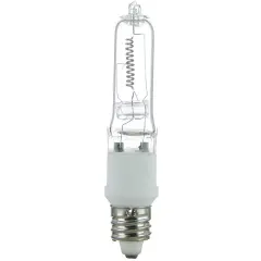 SUNLITE 150w Single Ended T4 Mini Candelabra Base Clear Halogen Lamp Bright White