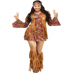 60s Peace And Love Hippie Chick Women's Costume