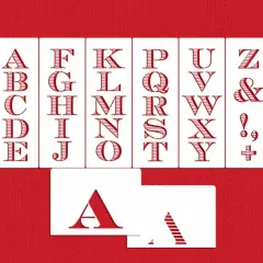 Chevalier Stripe Monogram Cake Stencil Set | C947 by Designer Stencils | Cake Decorating Tools |