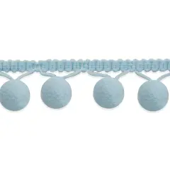 10 yards of 5/8"Lo lita Pom Pom Fringe Trim | 10 yard cut Baby Blue