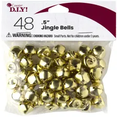 CousinDIY Jingle Bells .5" 48/Pkg-Gold