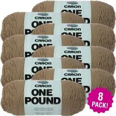Multipack of 8 - Caron One Pound Yarn-Taupe