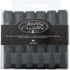 Kelly Creates Fineliners Pens 6/Pkg-Black
