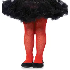 Child's Red Fishnet Tights Medium 4-6 Costume Accessory