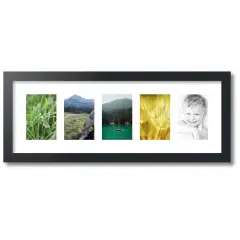ArtToFrames Collage Photo Picture Frame with 5 - 4x6 inch Openings, Framed in Black with Over 62 Mat Color Options and Plexi Glass (CSM-3926-153)