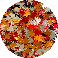 Polyester Glitter - Fall Leaves Glitter Shapes by Glitter Heart Co.&trade;