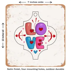 DECORATIVE METAL SIGN - ove-01- Vintage Rusty Look