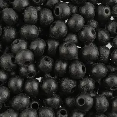 John Bead 4mm Round Natural Bone Beads, 200pcs Black