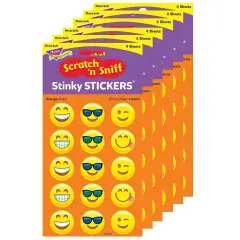 Emotion Icon Cheer/Orange Stinky Stickers&reg;, 60 Per Pack, 6 Packs