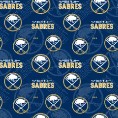 Sykel Enterprises NHL Team Cotton Fabric-Buffalo Sabers Tone on Tone Cotton Quilting Fabric