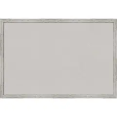 Shiplap White Narrow Wood Framed Corkboard, Grey Cork
