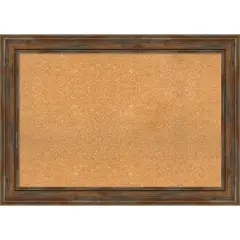 Alexandria Wood Framed Corkboard, Natural Cork Rustic Brown