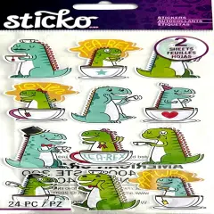 Sticko Tea Rex Stickers-2 Sheet Set