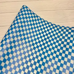 Checkered Frosted Jelly Light Blue