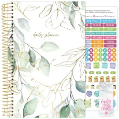 bloom daily planners Undated Soft Cover Planner, 5.5" x 8.25", Eucalyptus