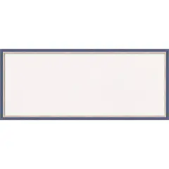 Theo Narrow Wood Framed Corkboard, White Cork Blue