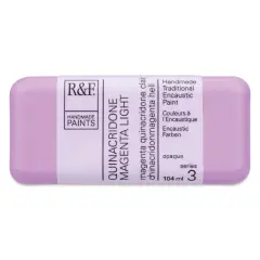 R&F Encaustic Paint Block - Quinacridone Magenta Light, 104 ml block