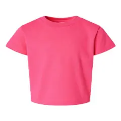 Rabbit Skins&reg; Juvy Crewneck Short Sleeve T-Shirt - 3301J Hot pink