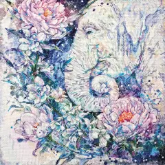 Cross-stitch kit White Legends