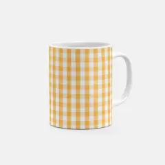 Yellow Gingham Mug
