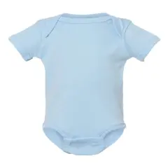 Rabbit Skins&reg; Infant Baby Rib Short Sleeve Bodysuit Light blue