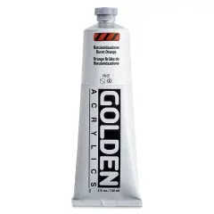 Golden Heavy Body Acrylic Paint - Benzimidazolone Burnt Orange, 148 ml Tube