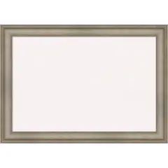 Mezzanine Antique Silver Narrow Wood Framed Corkboard, White Cork