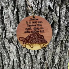 Turtle Direction is so much more important than speed - Cedar Ornament
