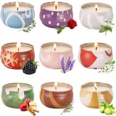 9 Packs Aromatherapy Candles Gift Sets