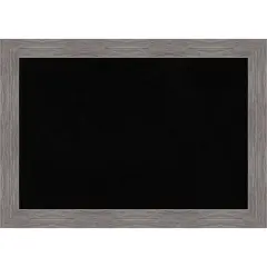 Pinstripe Plank Grey Framed Corkboard, Black Cork