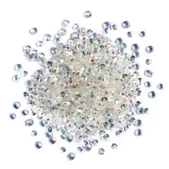 Buttons Galore Jewelz Rhinestones Craft Embellishments Assorted Colors Approx. 1600 Pieces Transparent