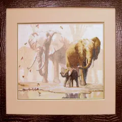 Cross-stitch kit "Elephants"