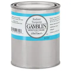 Gamblin Artist's Oil Color - Radiant Turquoise, 16 oz Can