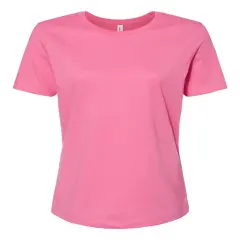 BELLA + CANVAS&reg; Women&rsquo;s Relaxed Jersey Crewneck Short Sleeve Tee Charity pink