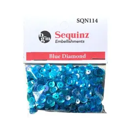Buttons Galore Loose Sequin Assortments for Craft - 5,000 Pieces 45 Grams Blue diamond