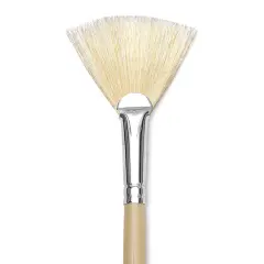 Robert Simmons Signet Brush - Fan Blender, Long Handle, Size 10