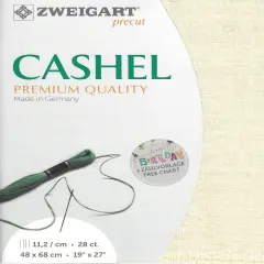 Precut Zweigart Cashel 28 count Cream