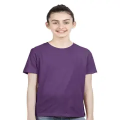 Next Level&reg; Youth Cotton Crewneck Short Sleeve T-Shirt Purple rush