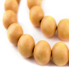 The Bead Chest Natural 20mm Wooden Beads in Yellow for Jewelry Making &ndash; Round Loose Wood Spacer Beads I Approximately 20 Beads