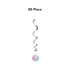 Vibrant Gender Reveal Hanging Swirl Decorations to Add a Touch of Whimsical Charm | Raheev&reg;