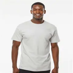 M&O&reg; Gold Soft Touch Crewneck Short Sleeve Cotton T-Shirt Platinum