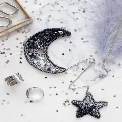 Bead Embroidery Decoration Kit Moon