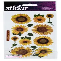 Sticko Vellum Sunflowers Stickers