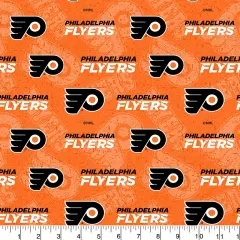 Sykel Enterprises NHL Team Cotton Fabric-Philadelphia Flyers Tone on Tone Cotton Quilting Fabric