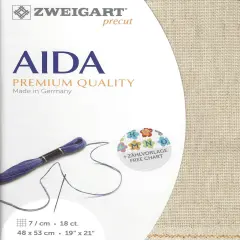Zweigart Precut Rustico-Aida 18 count Wheat