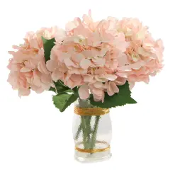Pink Artificial Hydrangea Stems - 3PC Box with Lifelike Blooms, Ideal for Bouquets, Centerpieces & Home Decor - Elegant All-Season Display, Floral Home by Artificial Flowers