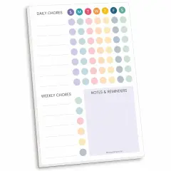 bloom daily planners Planning Pad, 6" x 9", Chore Pad with Magnets, Bright