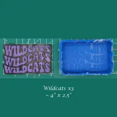 Wildcats 3x Retro Font Silicone Freshie Mold